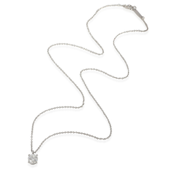Tiffany & Co. Solitaire Diamond Necklace in Platinum G VS1 0.56 CT - Picture 2 of 2
